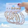 iF ME Fashion Pearl Earring Set Women Luxury Butterfly Love Heart Gold Stud Earrings Resin Hoop Earrings Jewelry Accessories