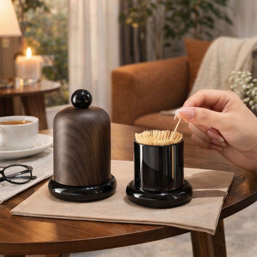 With Ball Top Toothpick Box Retro Cotton Swab Storage Box Toothpick Holder  Kitchen Accessory