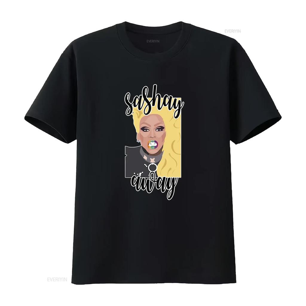 Maglietta Cult Relevant Sashay Away RuPauls Drag Race vintage Lavata Versatile Top Per L'Uso Quotidiano Comodo Casual Elegante