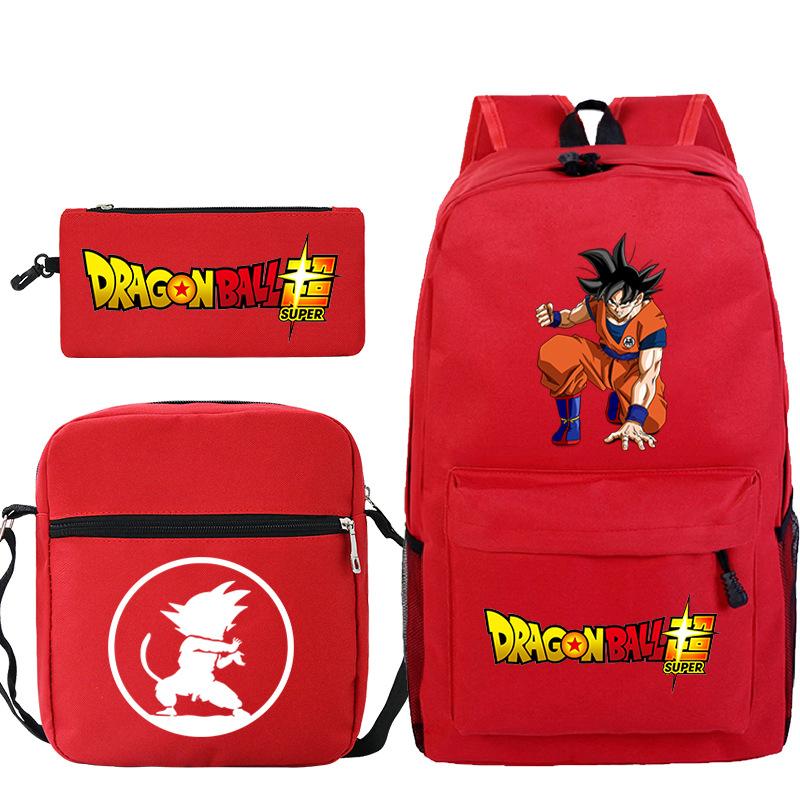 Dragon ball dragon ball three-piece set animation periphery new pencil case set leisure student backpack