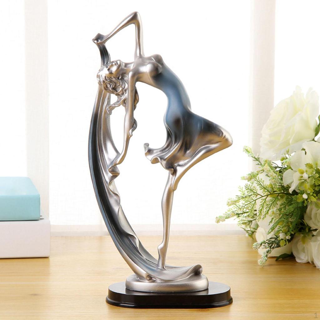 Künstlerische Tänzerstatue für Bücherregal- und Wohnzimmeranordnung