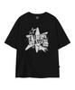 LMR Vintage Star Slub Pintuck Short Sleeve T-Shirt Black