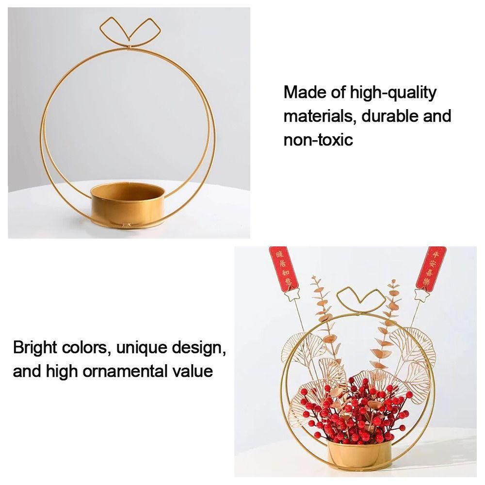 Red New Years Bonsai Pendants Foam+Plastic Artificial Red Berries Bonsai  New Years Supplies