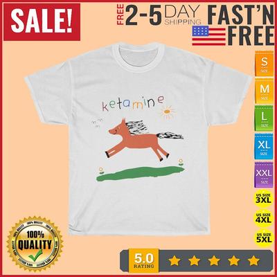 Ketamin Vintage T-Shirt Herren Mode Damen Kinder T-Shirt Kurzarm Baumwolle