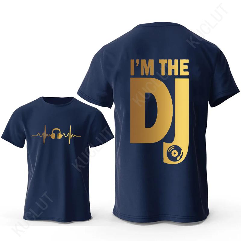 DJ Headphone Print T Shirts Turntablist Graphic Men Streetwear Short Sleeve Tees Recorded Music Gifts Tee T-shirt Male Clothing