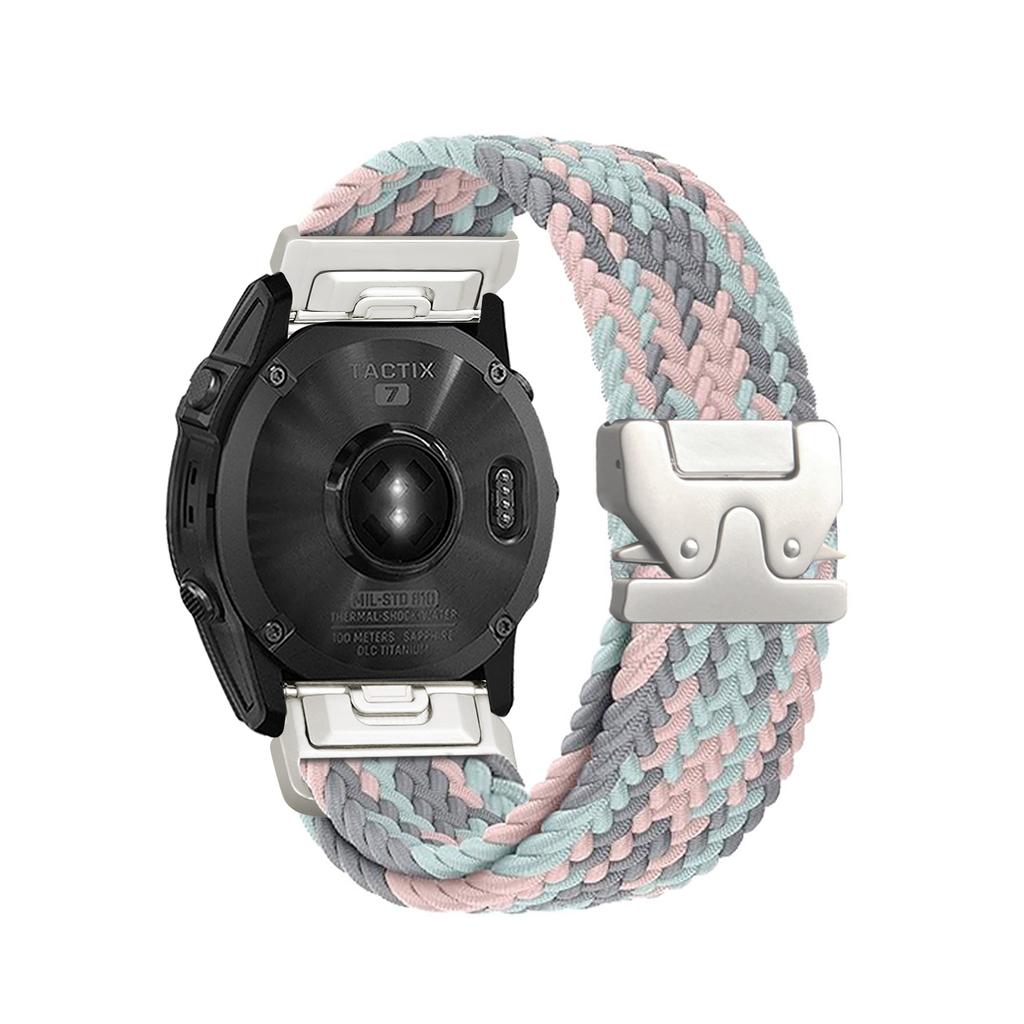 רצועת שעון ניילון נמתחת QuickFit 20/22/26 מ"מ עבור Garmin Fenix 8/7/6/5 Forerunner 965/955/945 Instinct Tactix רצועת שעון אלסטית