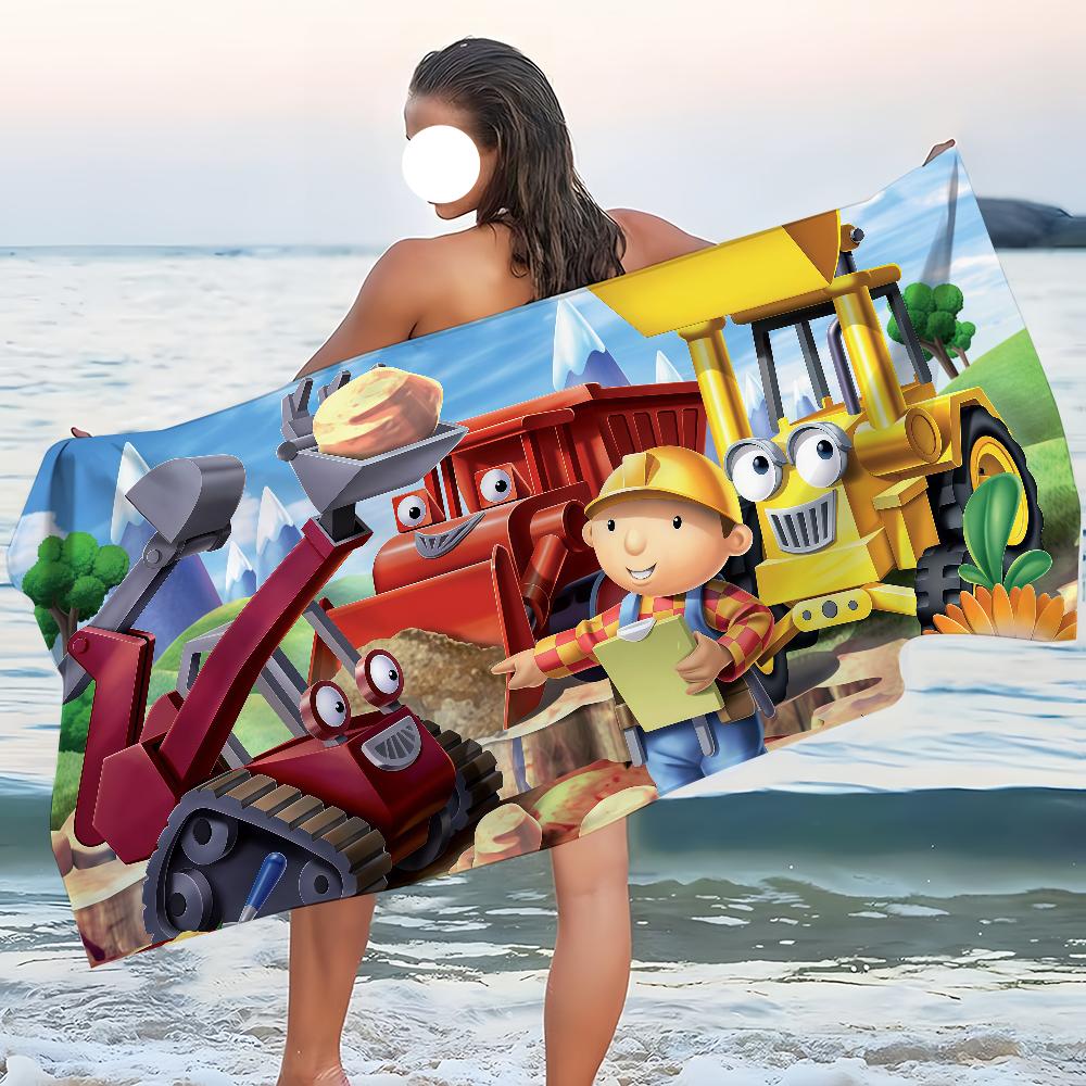 Towel B-BuilderS The Beach Bath Quick-Drying Lightweight Portable B-BobS Sauna Camping Swim Cute Pool Cartoon Travel