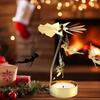 Metal Rotating Candle Holder Rotating Mechanism Transfer Windmill Tea Light Holder  Romantic Dinner