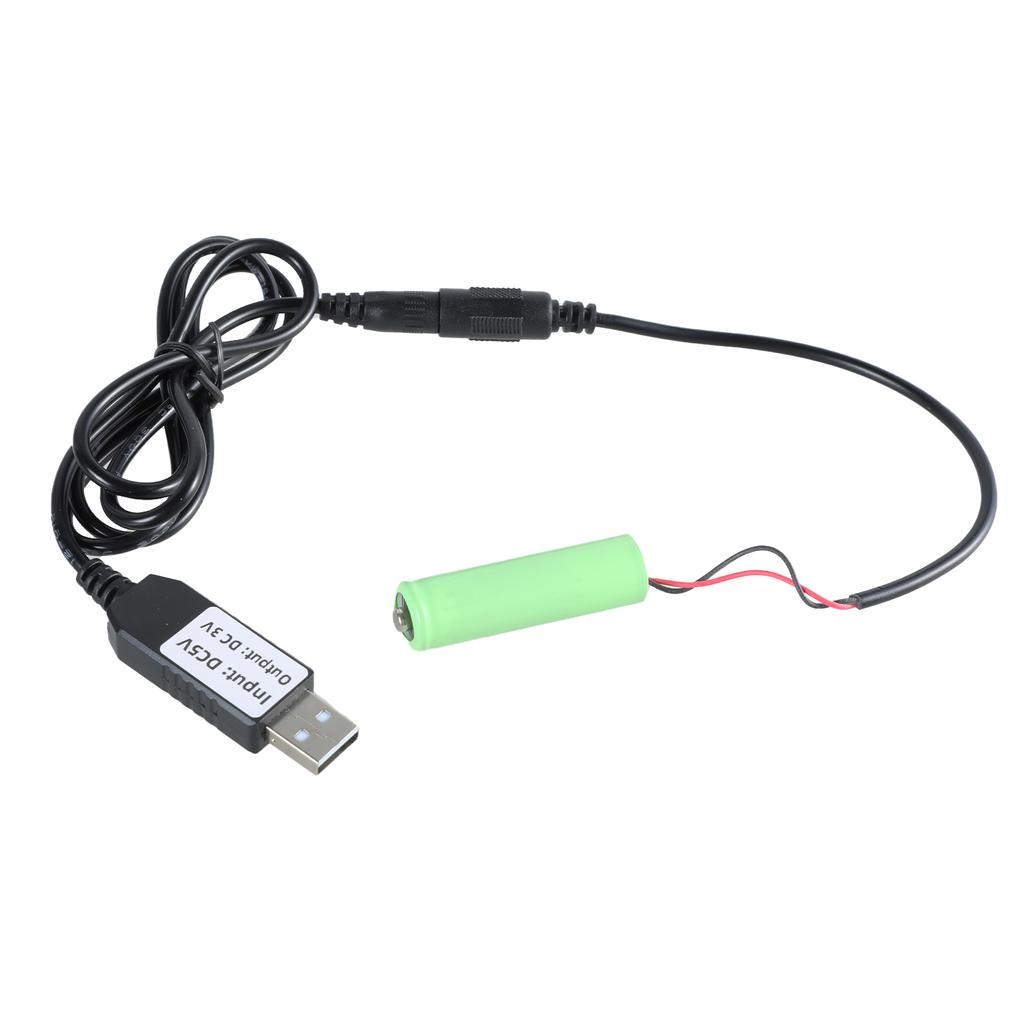 120CM USB To 3V LR6 AA Battery Substitute Cable USB Power Converters for Continuous Power In Electronics Devices