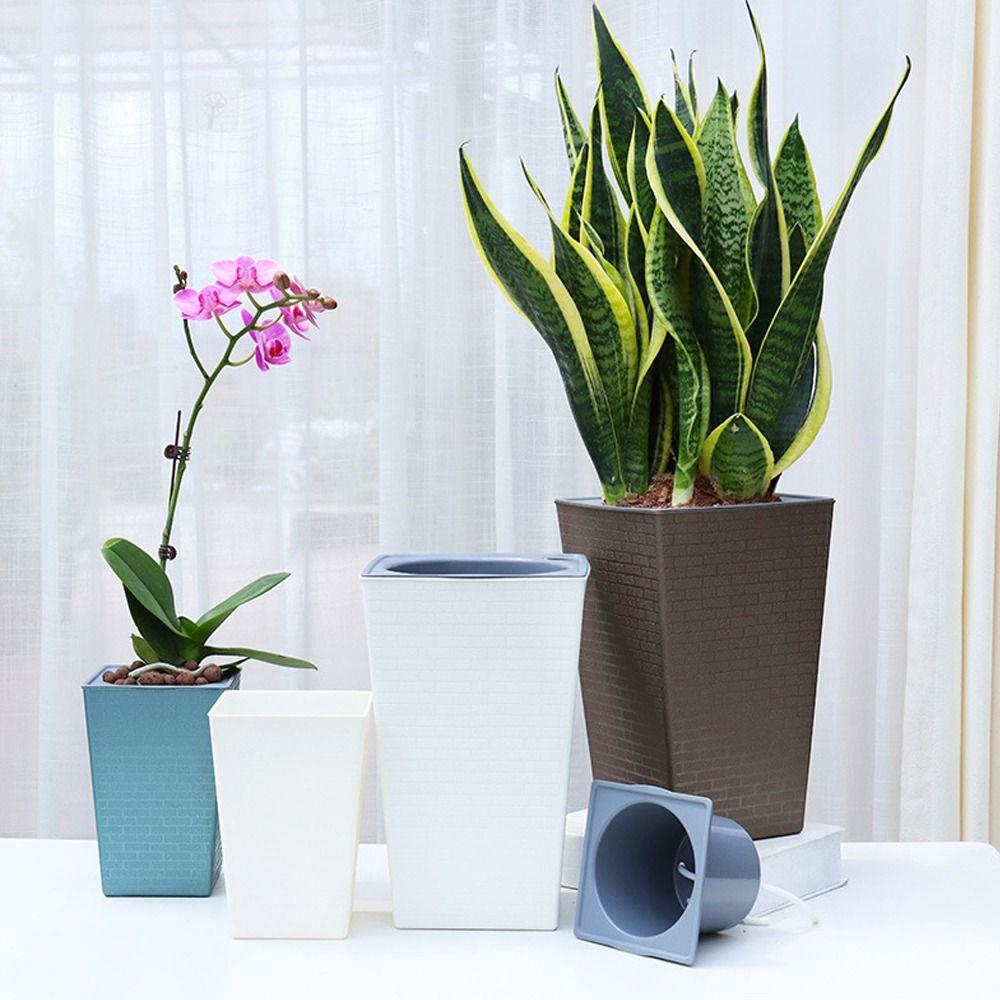 Brick Pattern Balcony Plant Pot Plastic Plant Growth Cultivation Pot  Garden Supplies