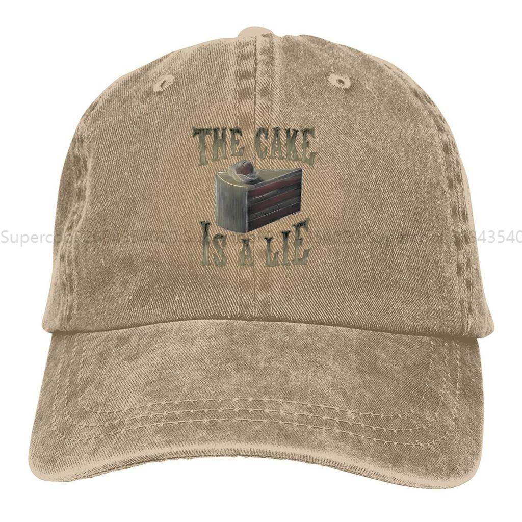 The Cake Is A Lie Baseball Cap Unisex Hats Wounisex Visor Protection Snapback Portal Game Caps