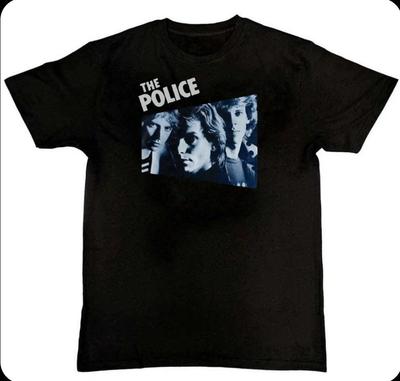 Κλασικό Γραφικό T-shirt Ανδρικό Unisex 100% Βαμβακερό με Σχέδιο του Συγκροτήματος The Police Ανδρικά T-shirts Κορυφή