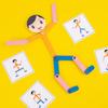 Montessori Material DIY Puzzle Brinquedos Pose Esportiva com 24 Cartões de Dupla Face para Crianças Inteligência Brinquedo Educacional Inicial Presentes