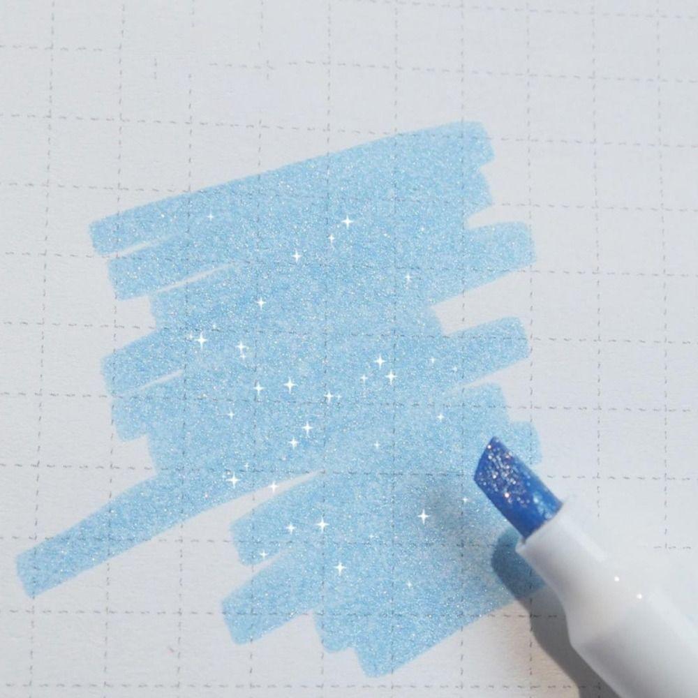 5PCS High Gloss Glitter Highlighters Colorful Shiny Fluorescent Pen Marking Pen  Students Gift