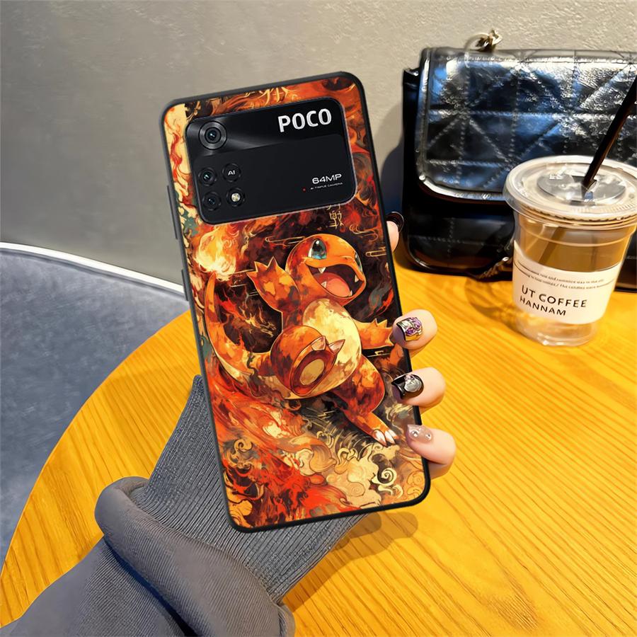 

Чехол для телефона Funda для Xiaomi Poco F8 X3 X4 X5 X7 Pro F1 M3 M4 M7 Pro C75 F3 C71 C50 M5 C61 Милый Пикачу Покемон Poco x7 pro