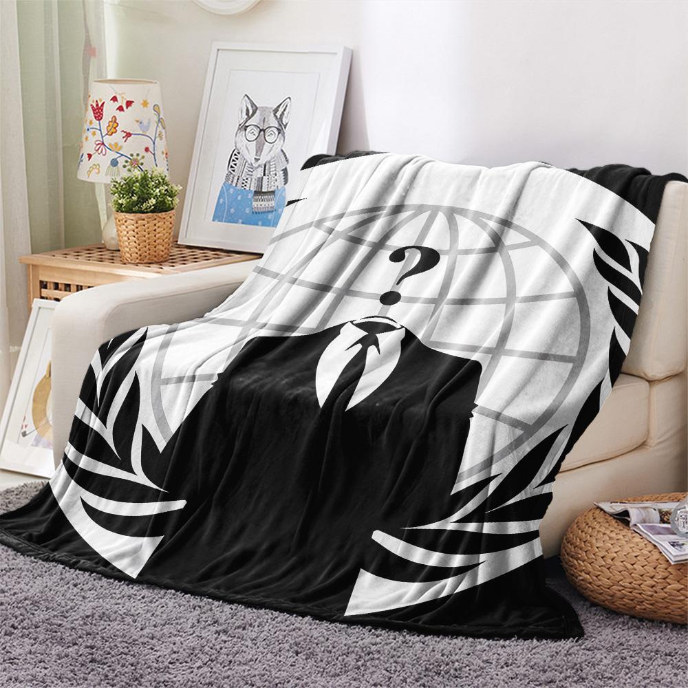 Anonymous  Print Flannel Blanket, High quality Comfortable for All Seasons, Home Decor, Warmth and Comfort