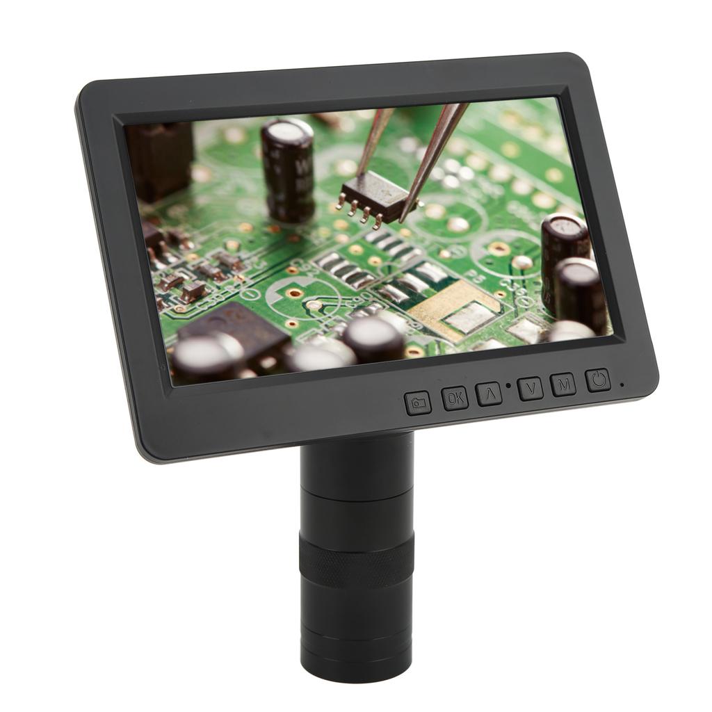 7in LCD HD Video Microscope with 150X C Bracket Camera Professional Maintenance Tool