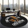 Tung Tung Tung Sahur (1) Round Office Rug Decorative Floor Rug for Office Bedroom Living Room and Home Space