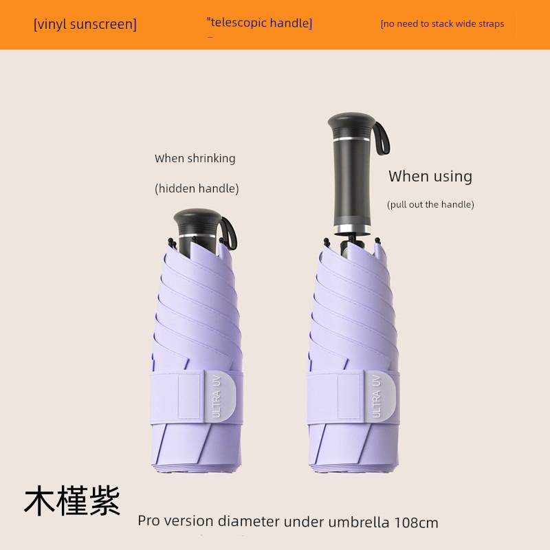 Compact Portable Umbrella for Women, Sun Protection, Uv Protection, Sunshade Umbrella, Large Size, 50% off Umbrella, Dual-Use for Sun and Rain