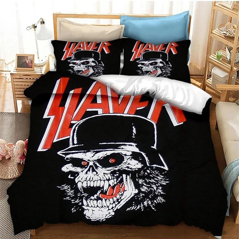 Slayer Heavy Metal Band Music Bedding Set Bedroom Soft Modern Bedspreads Comefortable Duvet Cover Quilt Cover And Pillowcase