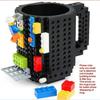 Bunter DIY Bausteinbecher mit 350 ml Fassungsvermögen Plastik-Kaffeetasse im europäischen Stil