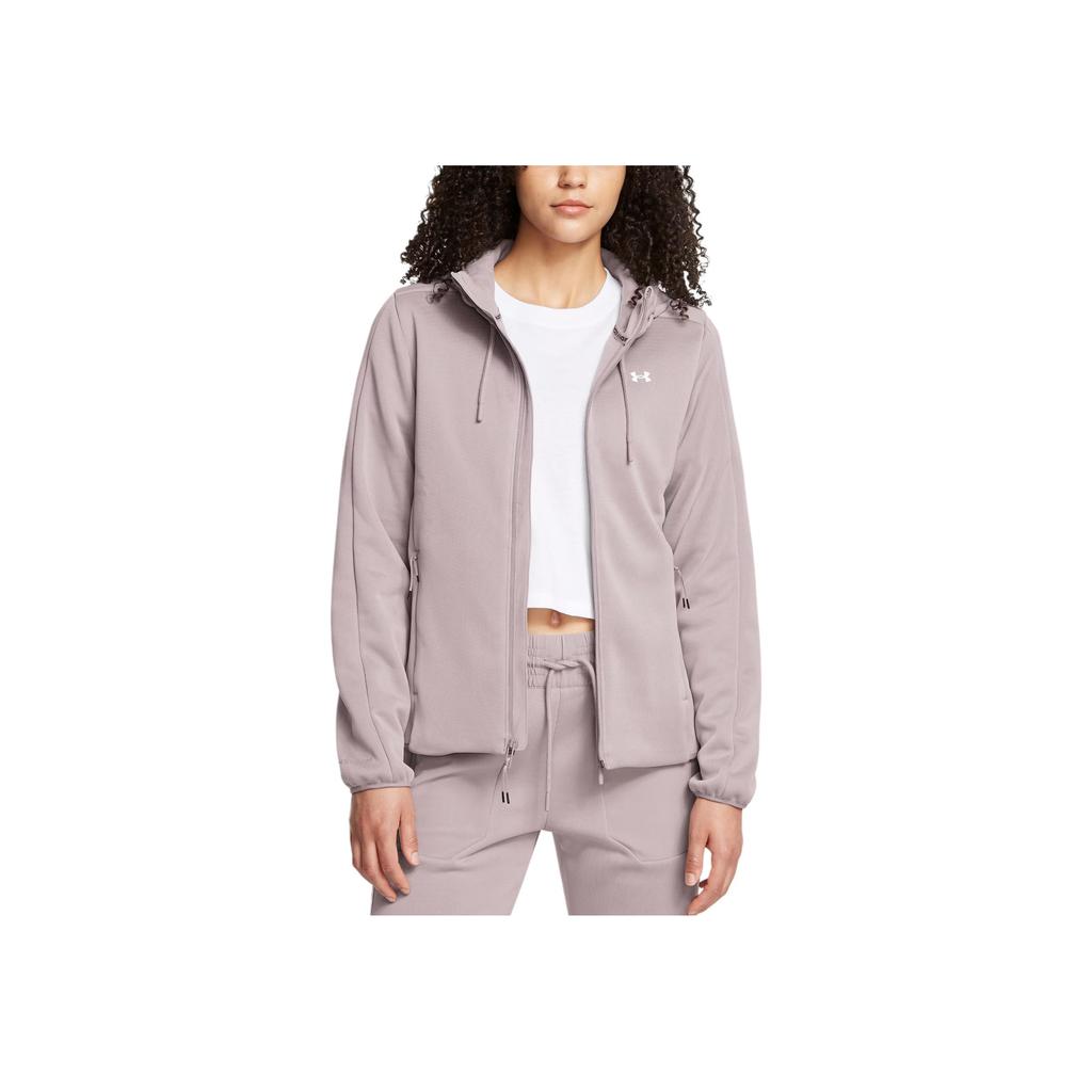 Under Armour Essential Swacket Training Hooded Long Sleeve Jacket Women Jackets Fatigue-Gray 1378850-015