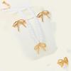Stylish Bowknot Jewelry Set Personalized Necklace Ear Studs Rings Adornment