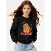 Kids Sweatshirt,Crew Neck Fashion Top, Fun "Cute Beaver Drinking" Patterned Sweatshirt, for Everyday Casual Wear, for All Kinds of Daily Outfits