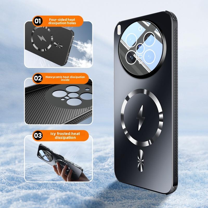 For VIVO X300 Pro Case Hard Matte Magnetic wireless charging Lens Protective Back Cover Case For VIVO X300 X200 Pro Mini Shell