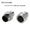 M12 Plastic-Coated Female Aviation Plug: 5/8-Core Waterproof Connector