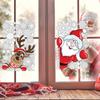2pcs Christmas Window Decal Santa Claus Snowflake Stickers Winter Wall Decals for Kids Rooms New Year Christmas Window Decor
