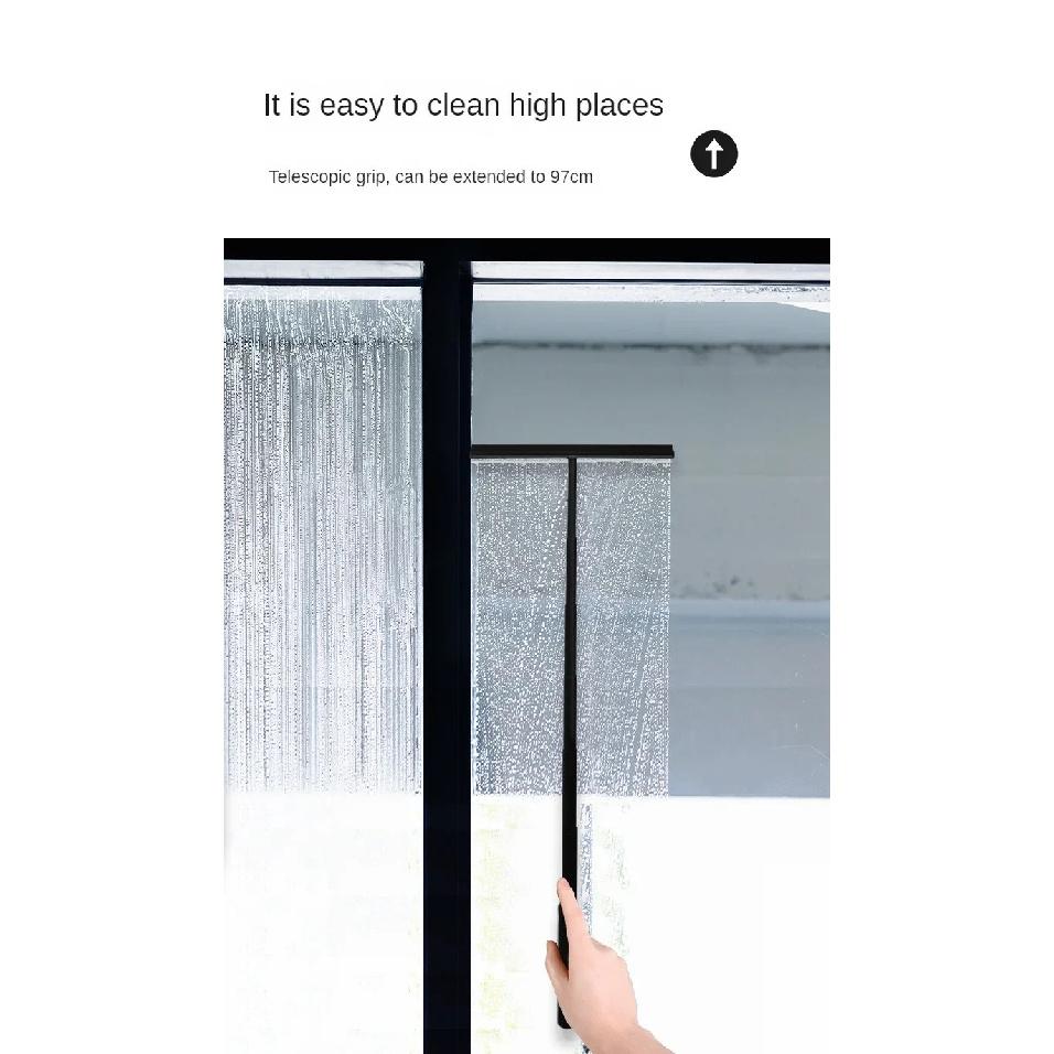 Telescopic Shower Squeegee Cleaner for Glass Door Wiper Scraper with Long Holder Bathroom Mirror Wiper Scraper Glass Cleaning