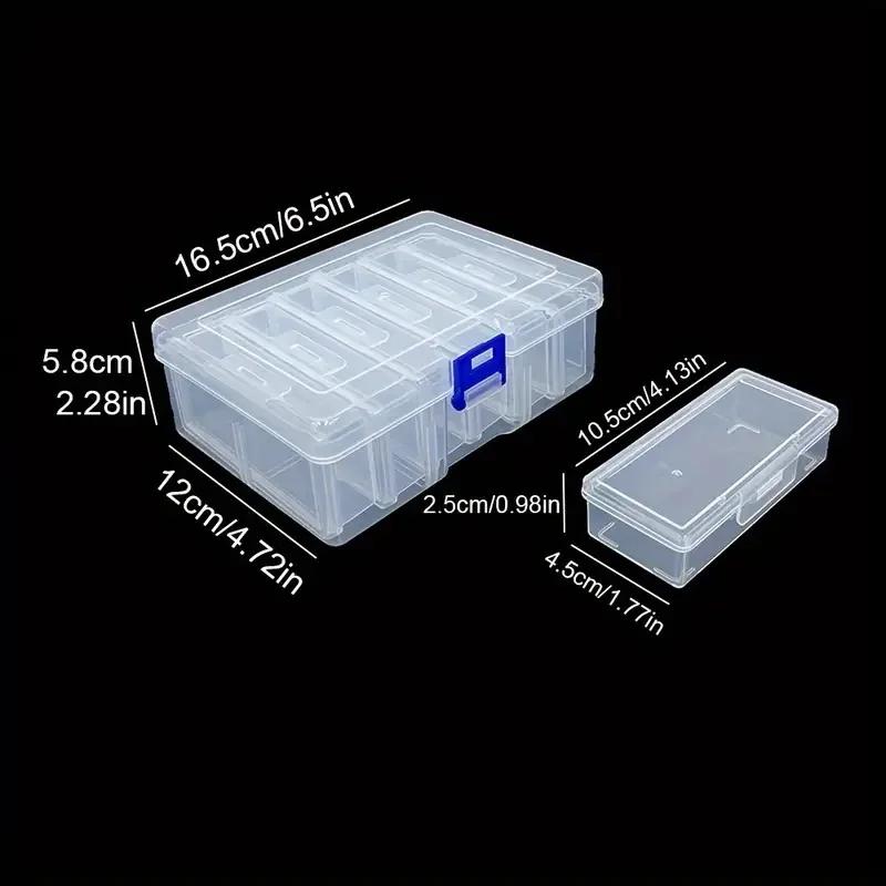

6/12pcs adjustable rectangular storage boxes, suitable for crafts, beads, jewelry with dividers,