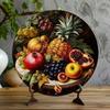 1PC Vintage Fruit Tin Sign Pineapple Grape Pomegranate Art Retro Metal Poster Home Bar Wall Decor Christmas Gift