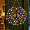 DIY-Feiertagshandwerk für Erwachsene Weihnachts-Diamantmalerei-Kranz-Set mit LED-Lichterkette, Schneemann-Perlenkunst Hängendes Ornament für Erwachsene, Acryl