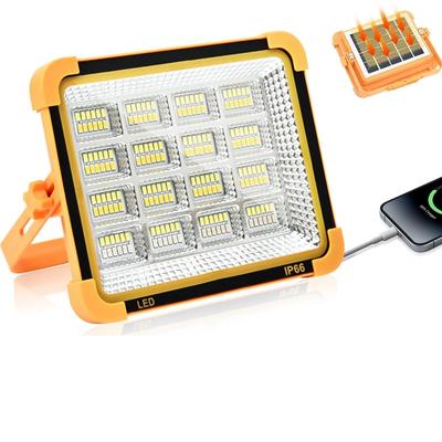 2026 Powerful" Rechargeable LED Floodlight, 15,000LM, Solar/Type-C Charging, IP66 Waterproof, 5 Lighting Modes, Portable, Magnetic Design, Foldable,