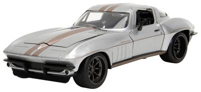 Jada Toys BIGTIME MUSCLE 1966 Chevy Corvette Metallic Silver Finished Product 1/24