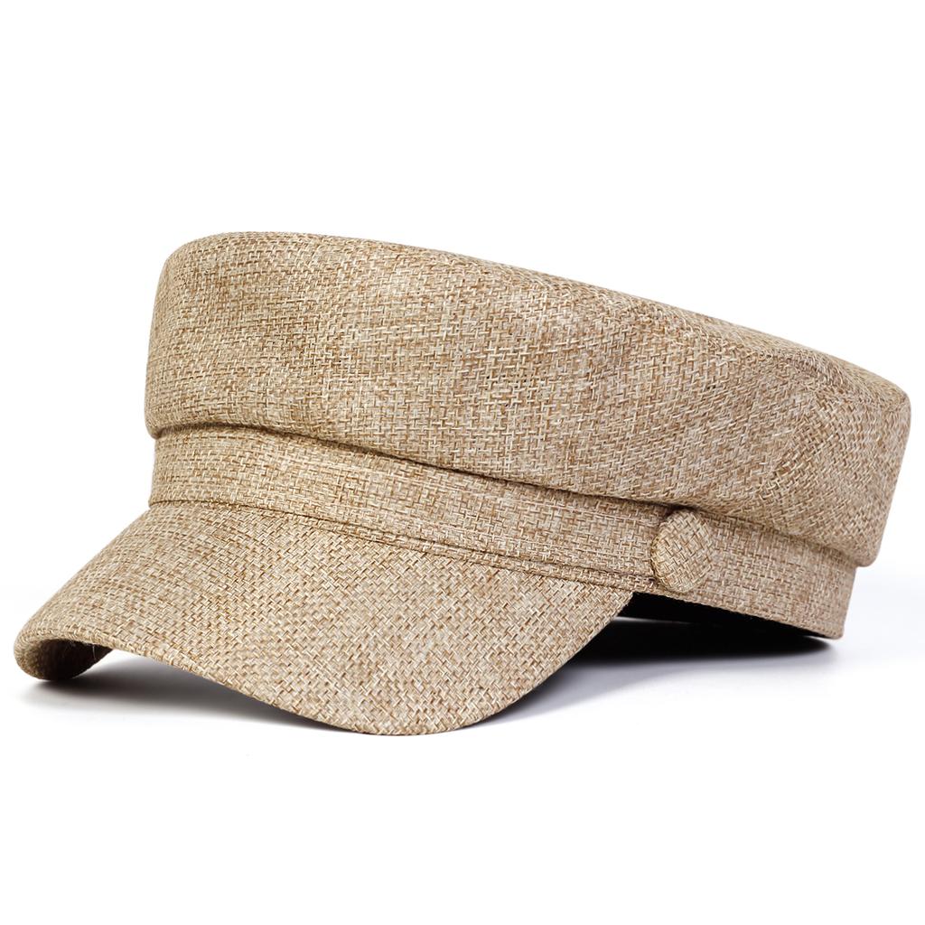 Unisex Unifarbene Militärhüte Modische Flachkappen für Damen Outdoor-Sport Kadetten Sonnenschutzhut