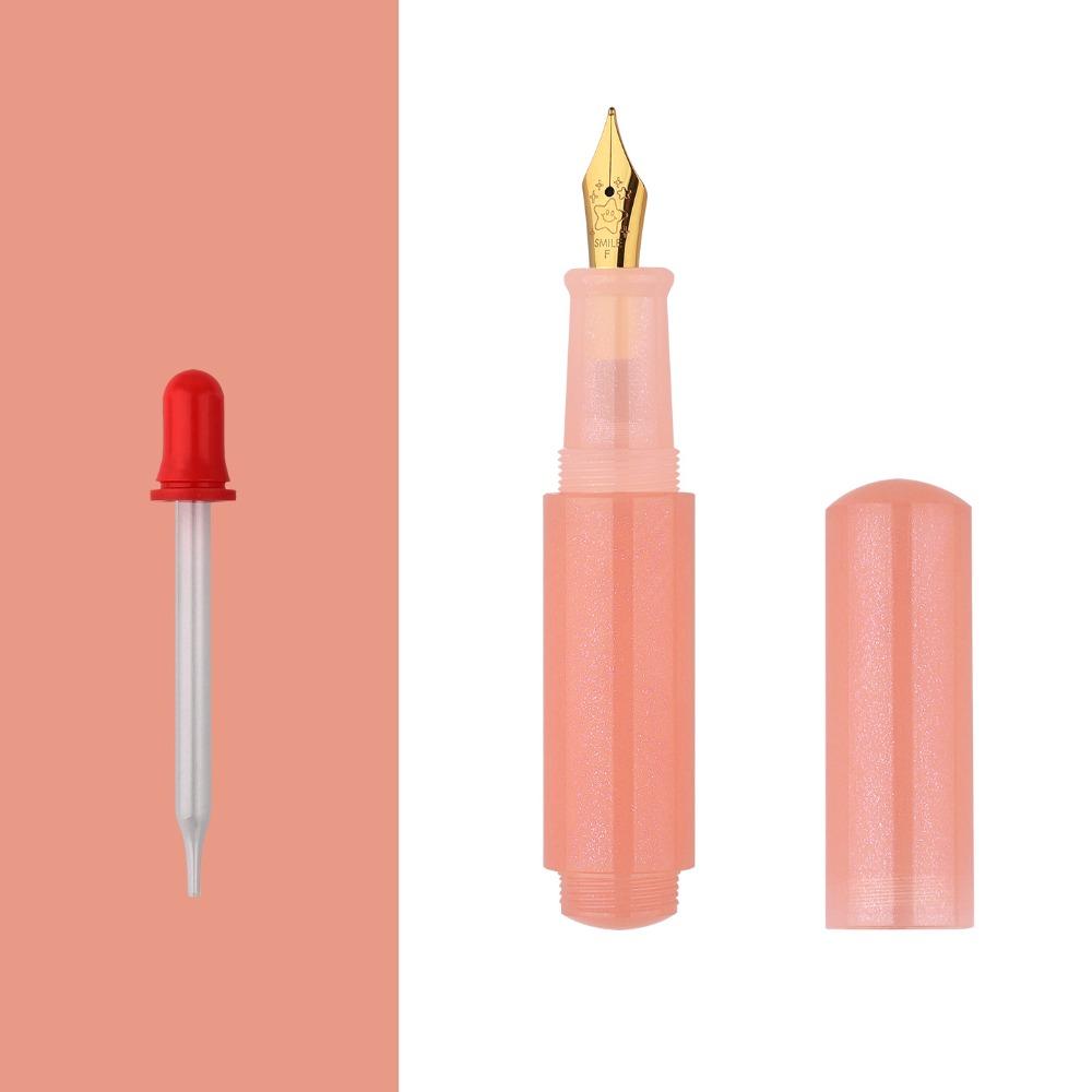 

Mini Fountain Pen EF/F/Glass Nib Pocket Pen New Dip Pen Students Gift F Nib Orange Pink
