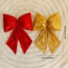 Tree Topper Decor Christmas Plaid Bowknot Elegant Christmas Wreaths Bow  Happy New Year Decoration