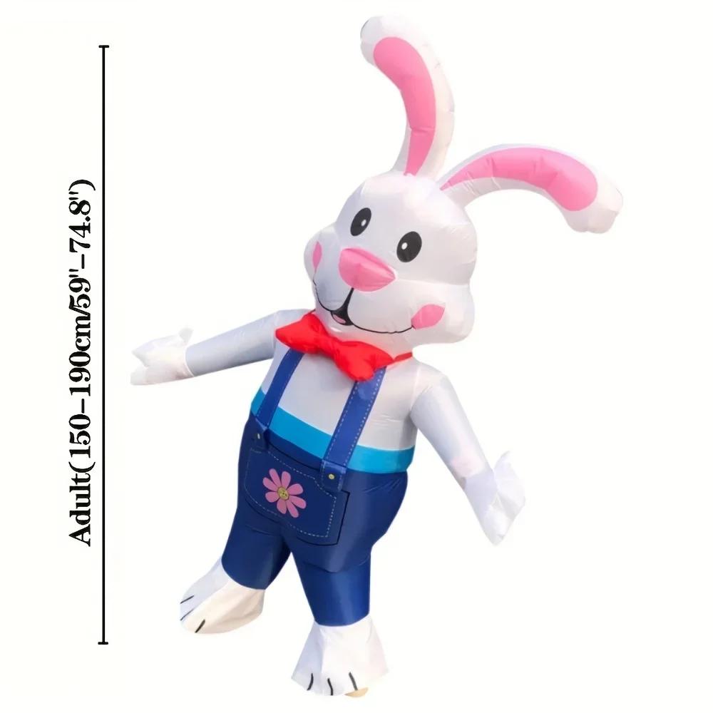 Easter Bunny Inflatable Costumes Anime Mascot Rabbit Fancy Halloween Christmas Cosplay Party Dress Suits for Adult