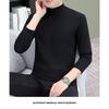 Men S Half High Neck Long Sleeve Cotton Loose Fit T Shirt