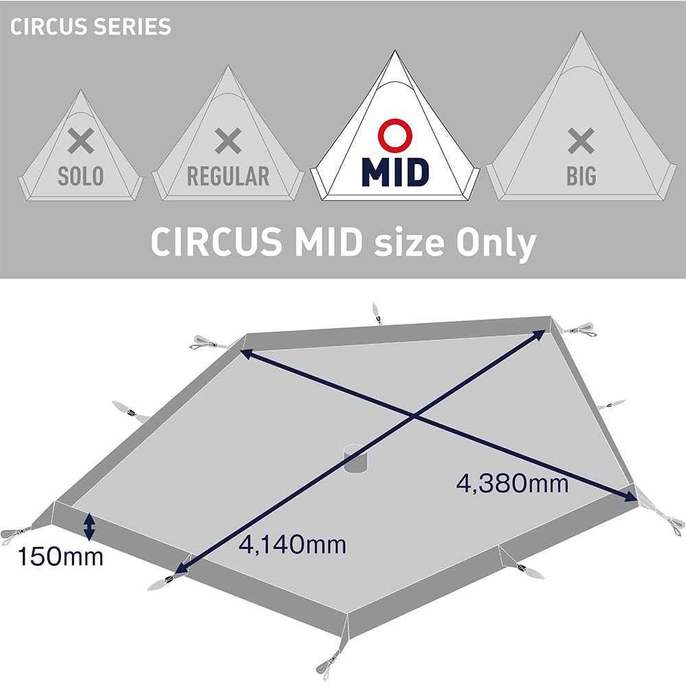 Tenmaku Design Circus TC MID Ground Sheet Full (Optional Item)