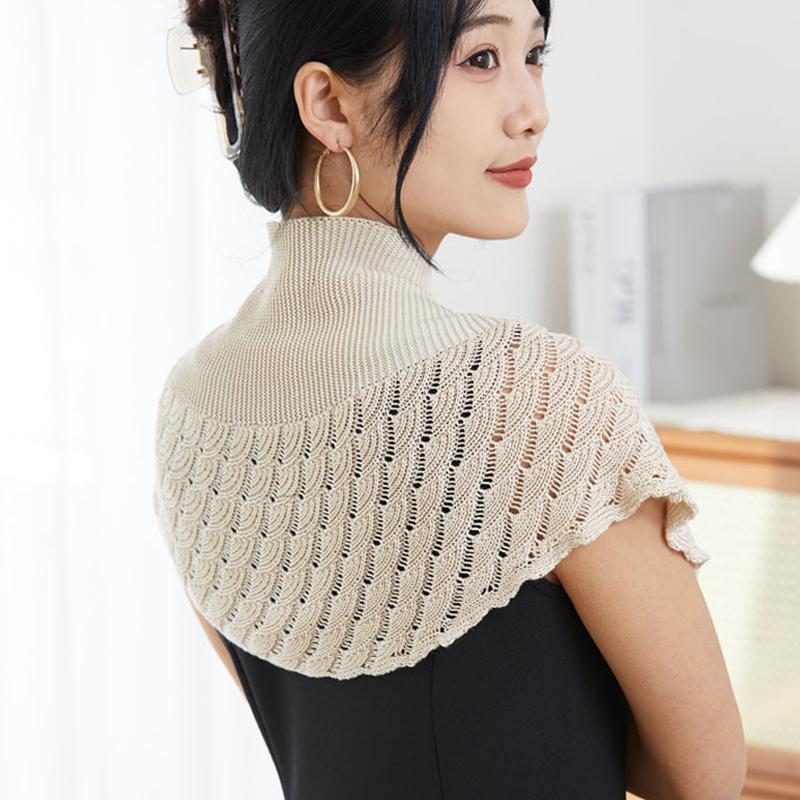 Kvinners fasjonable strikkesjal kan brukes i alle årstider. Allsidig high-end sjal. Solbeskyttelse og varmt skjerf