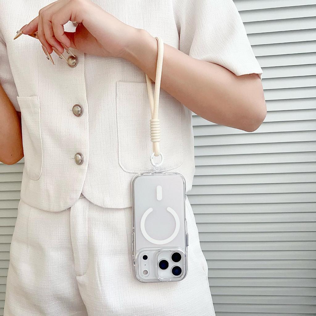 Xuncai Chameleon Magnetic Phone Case for Apple 17 Pro Max with Anti-slip Lanyard and Metal Buttons