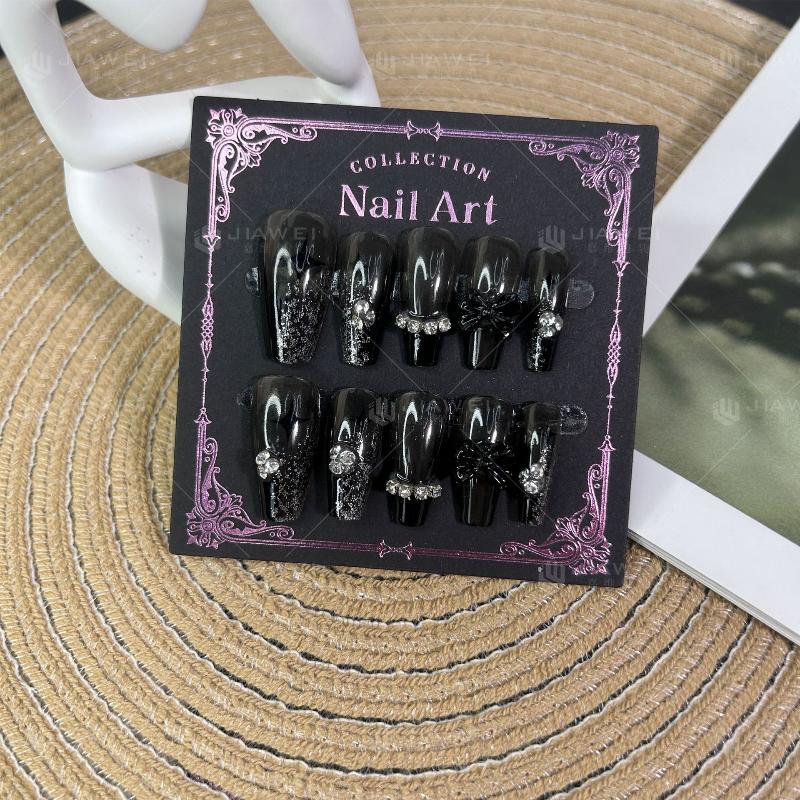 Press On Nail Bottom Cardboard Cards Packaging Bag Square Nail Art Display Photo Props Card False Nail Tips Manicure Tools