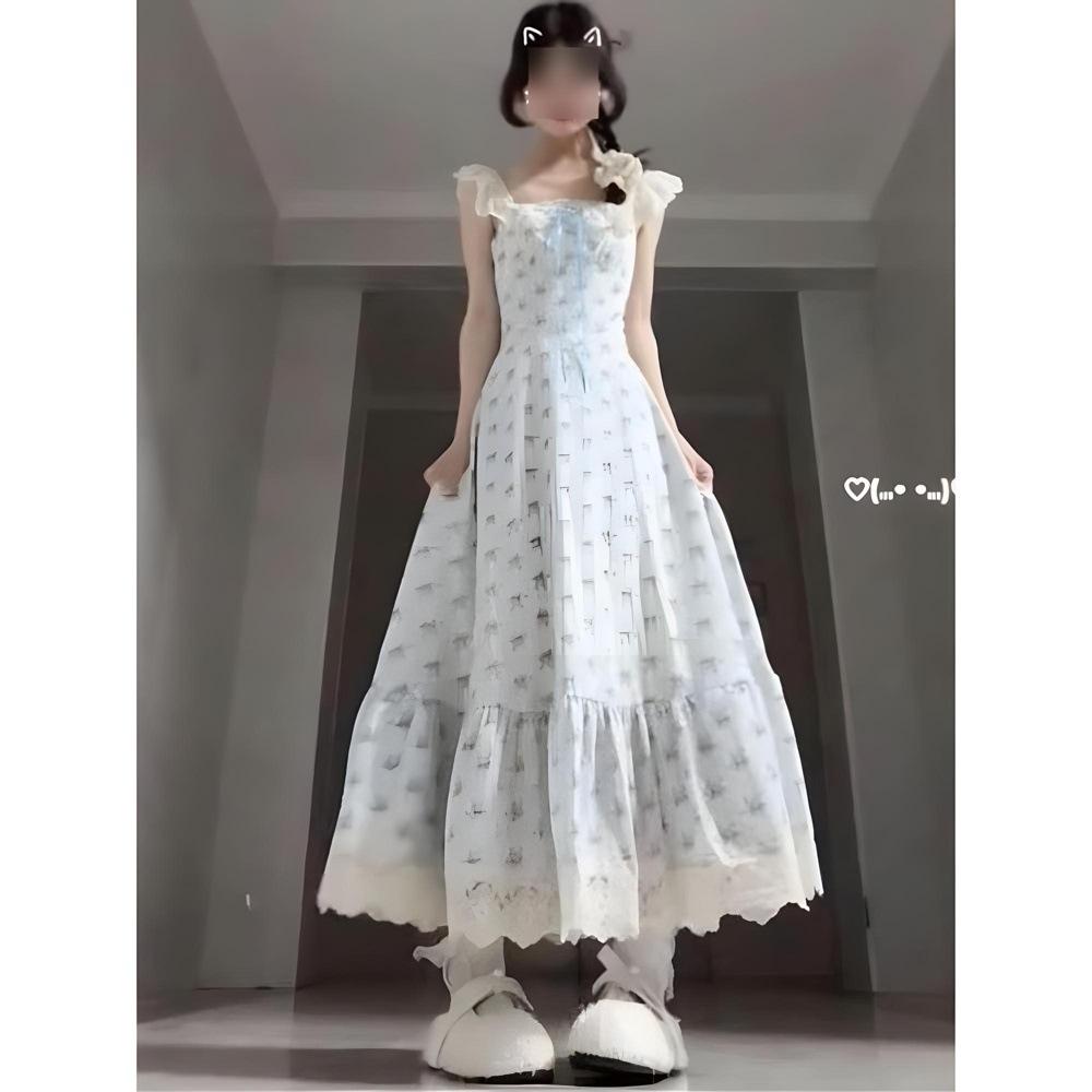Summer Is Not Too Late, Summer Beautiful Floral Dress Women's Summer New Suspender Dress
