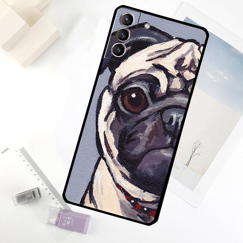Pug Dog Phone Case For Samsung Galaxy S20 FE S21 S22 S23 S24 S25 S26 Ultra S10 S25 Plus S25 FE Cover