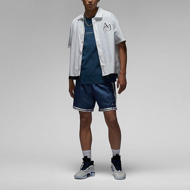 Jordan Air Letter Logo Print Round Neck Sports Casual Breathable Short Sleeve T-Shirt Men Tops Light-Teal DM3183-425