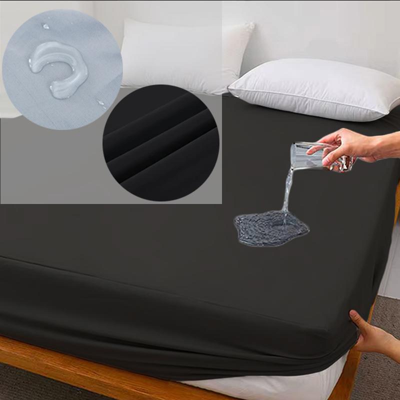 

1шт водонепроницаемый мягкий матовый однотонный чехол для кровати пылезащитный чехол для матраса простыня (Наволочка и подушка в комплект не входят) 90*100cm+30cm 1 sheet